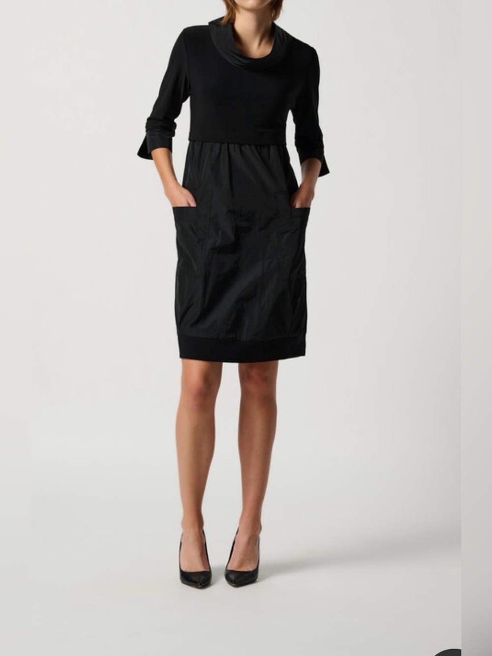 Joseph Ribkoff Knee-length Shift Dress Black Size 12 Style #173444